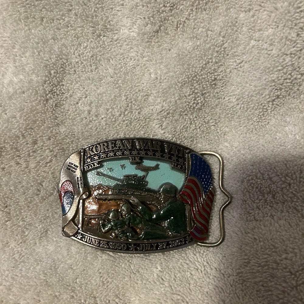 Korean War Commemorative Belt Buckle